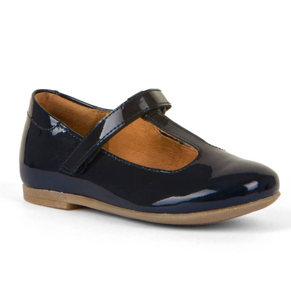 NEW FRODDO girl's fiona t bar dress shoes in blue patent